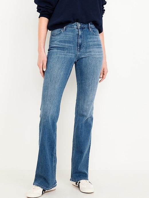 High-Waisted Wow Flare Jeans Product Image