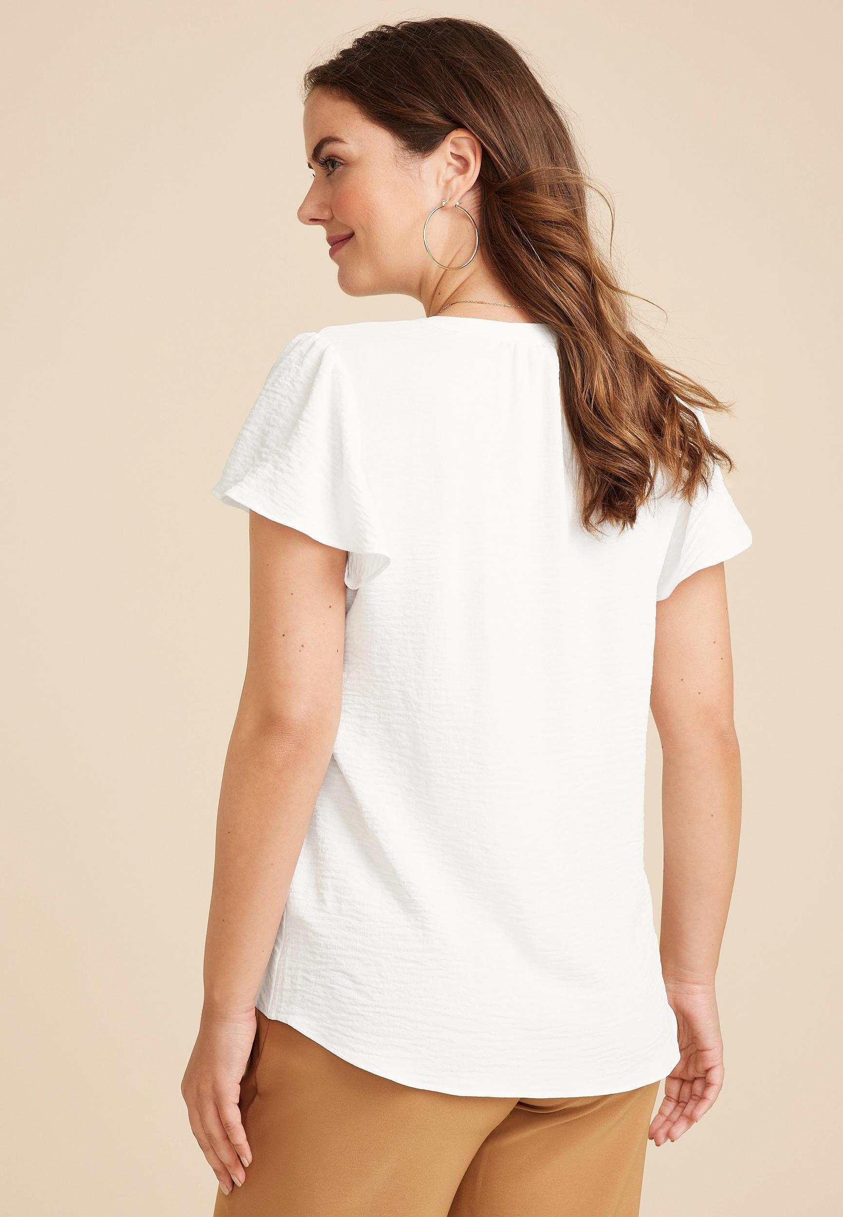 Atwood Flutter Sleeve Blouse Product Image