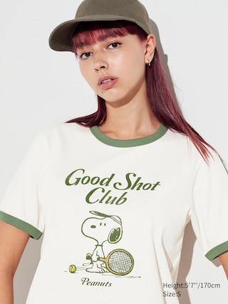 Womens Peanuts Sports Club Ut (Short-Sleeve Graphic T-Shirt) Off White 2XS UNIQLO US Product Image