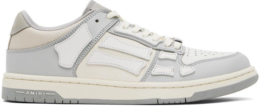 AMIRI Skeleton Top Low Sneakers In Grey Product Image