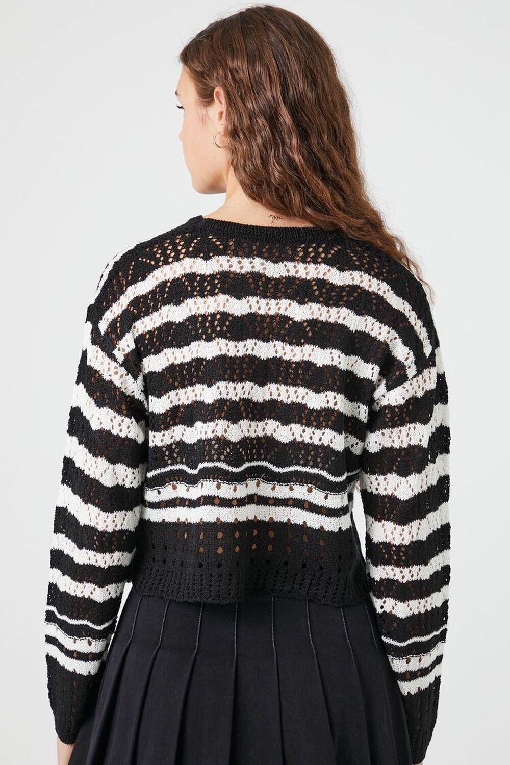 Striped Open-Knit Sweater | Forever 21 Product Image