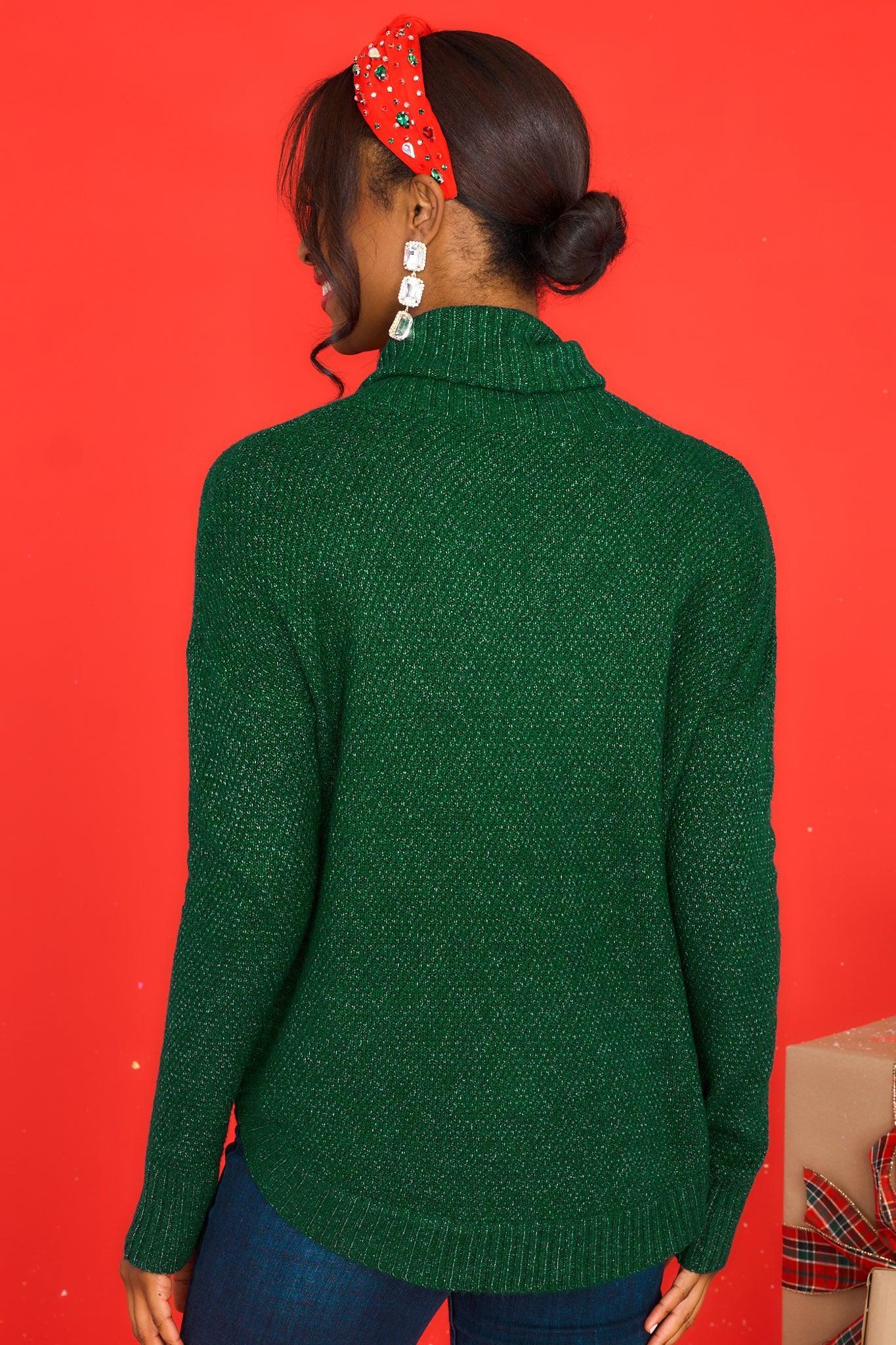 Living Right Hunter Green Sweater Product Image