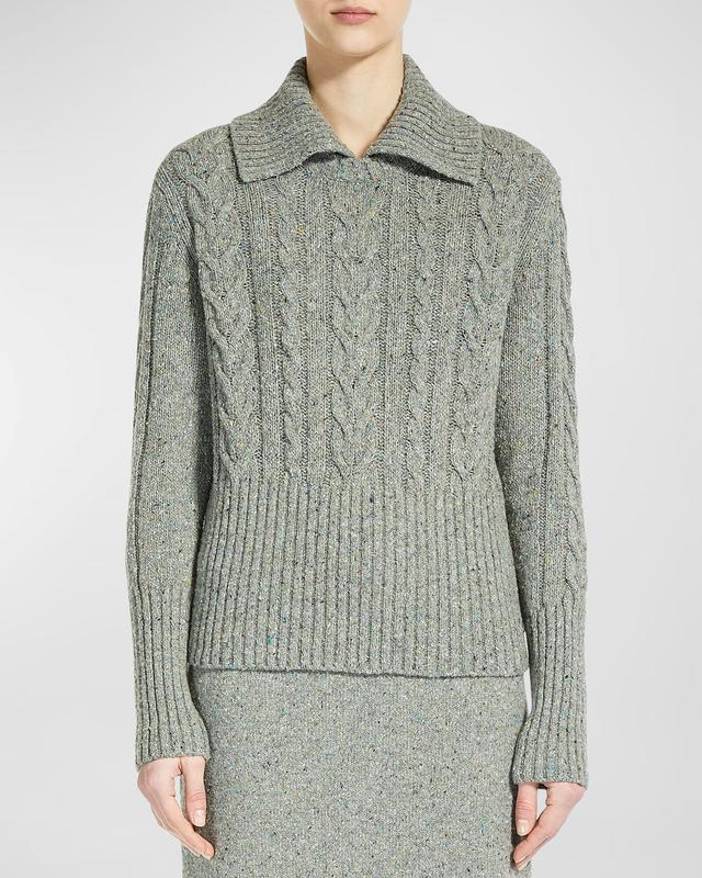 x Kate Phelan Cable-Knit Tweed Sweater Product Image