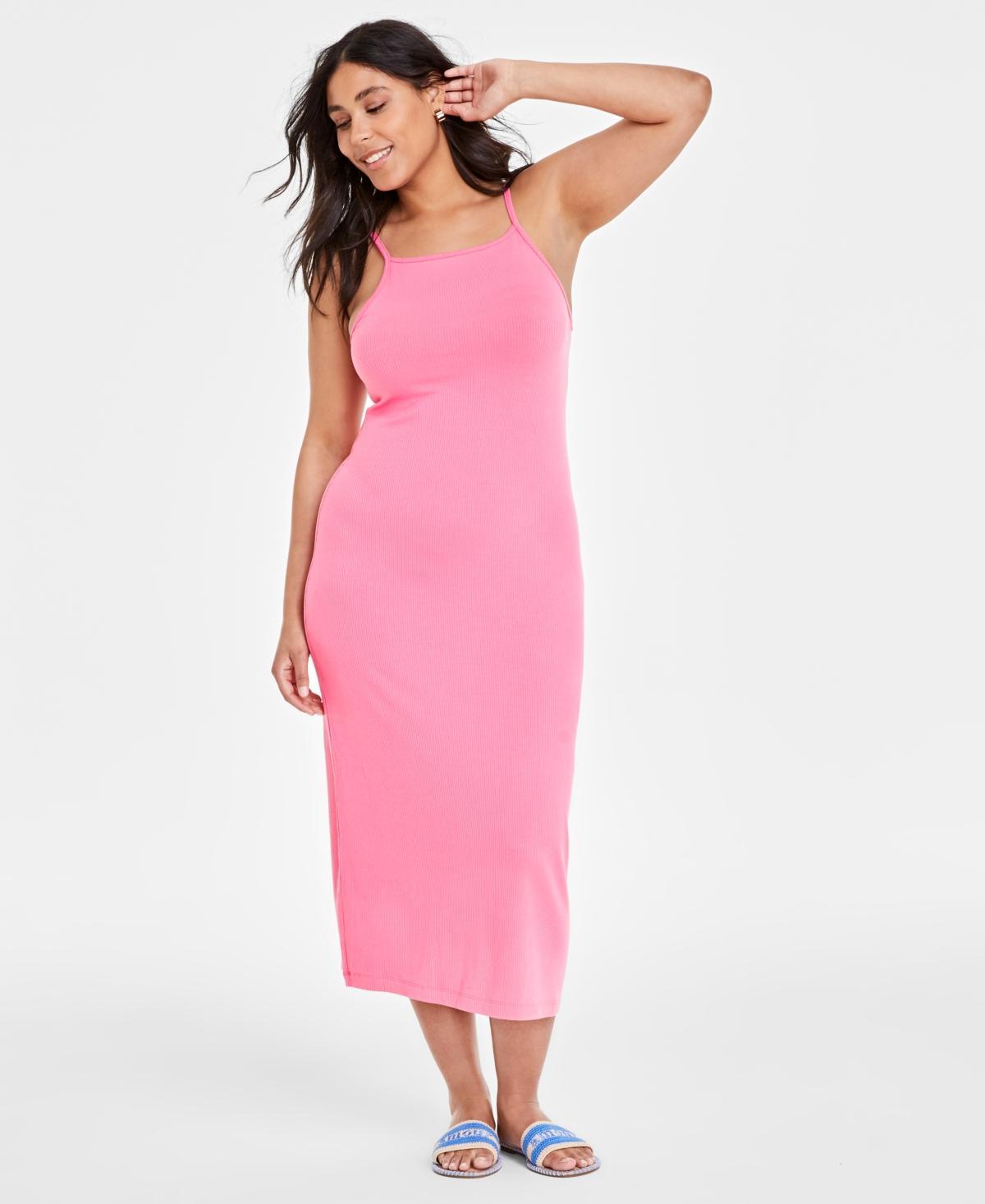 On 34th Womens Knit Ribbed Midi Dress, Created for Macys Product Image