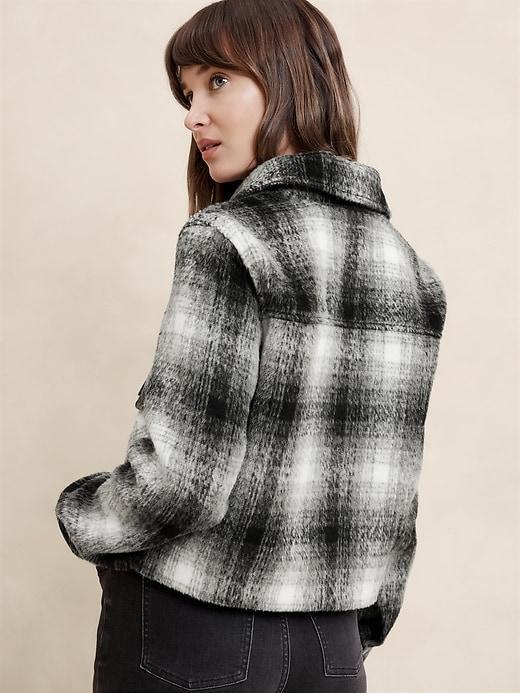 Plaid Cropped Jacket Product Image