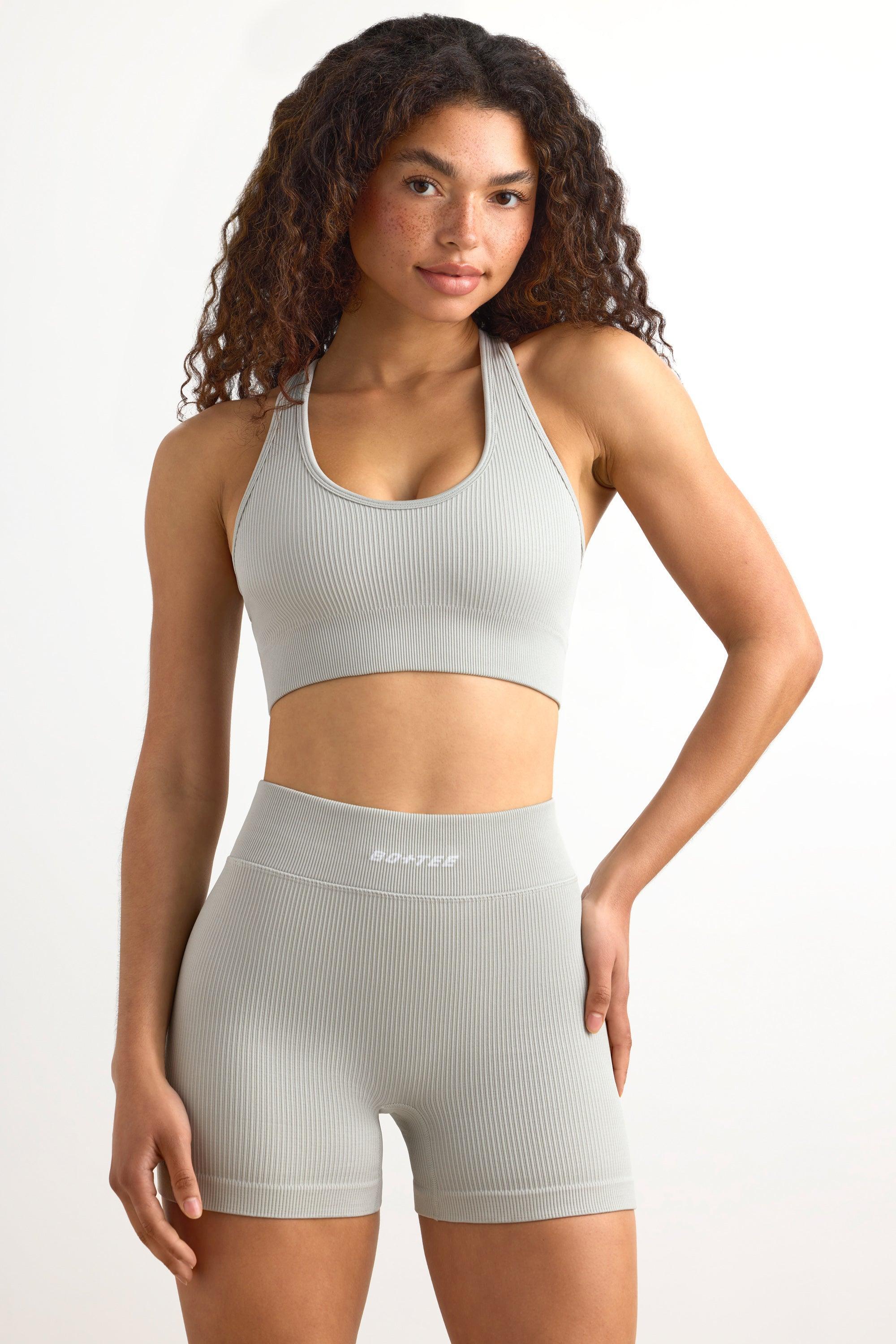 FlexiRib Mini Shorts in Grey Female Product Image