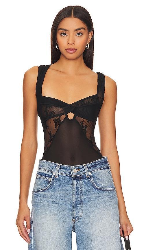 x Intimately FP Sheer Things Bodysuit In Black Product Image