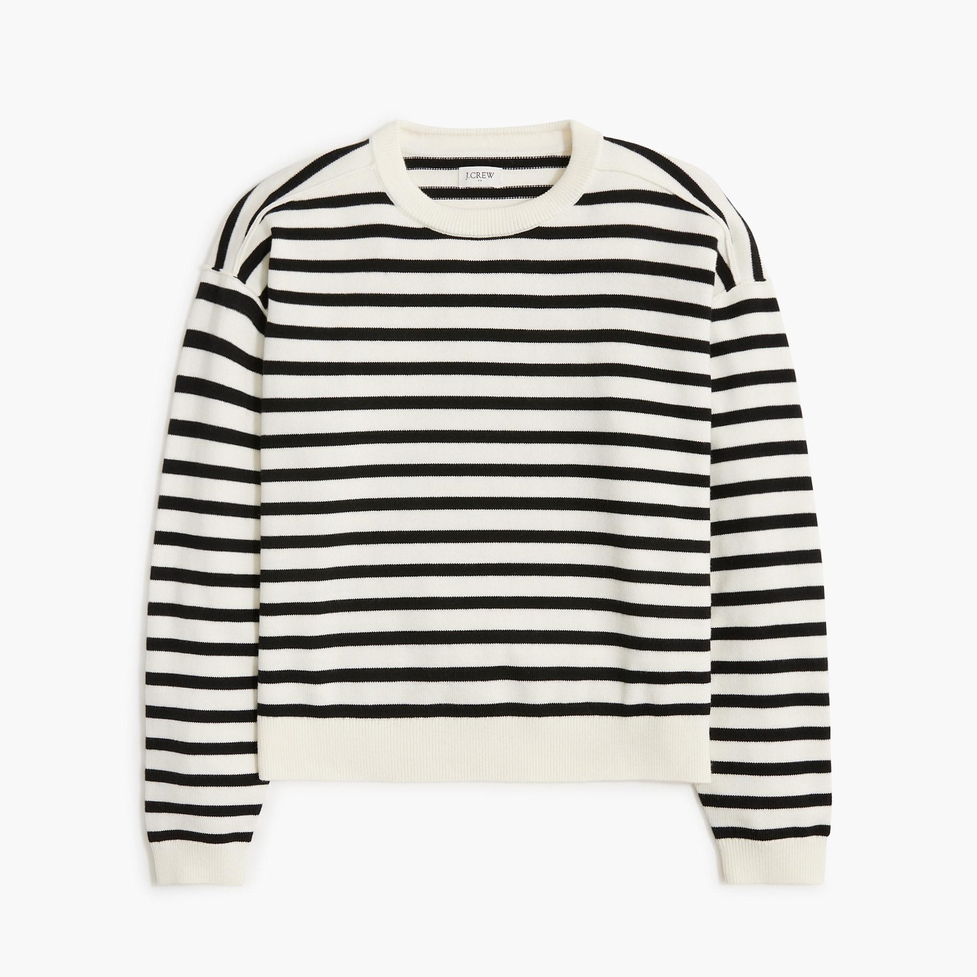 Striped drop-shoulder pullover Product Image