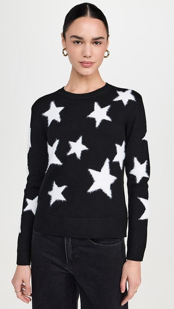 alice + olivia Andora Fuzzy Star Pullover | Shopbop Product Image