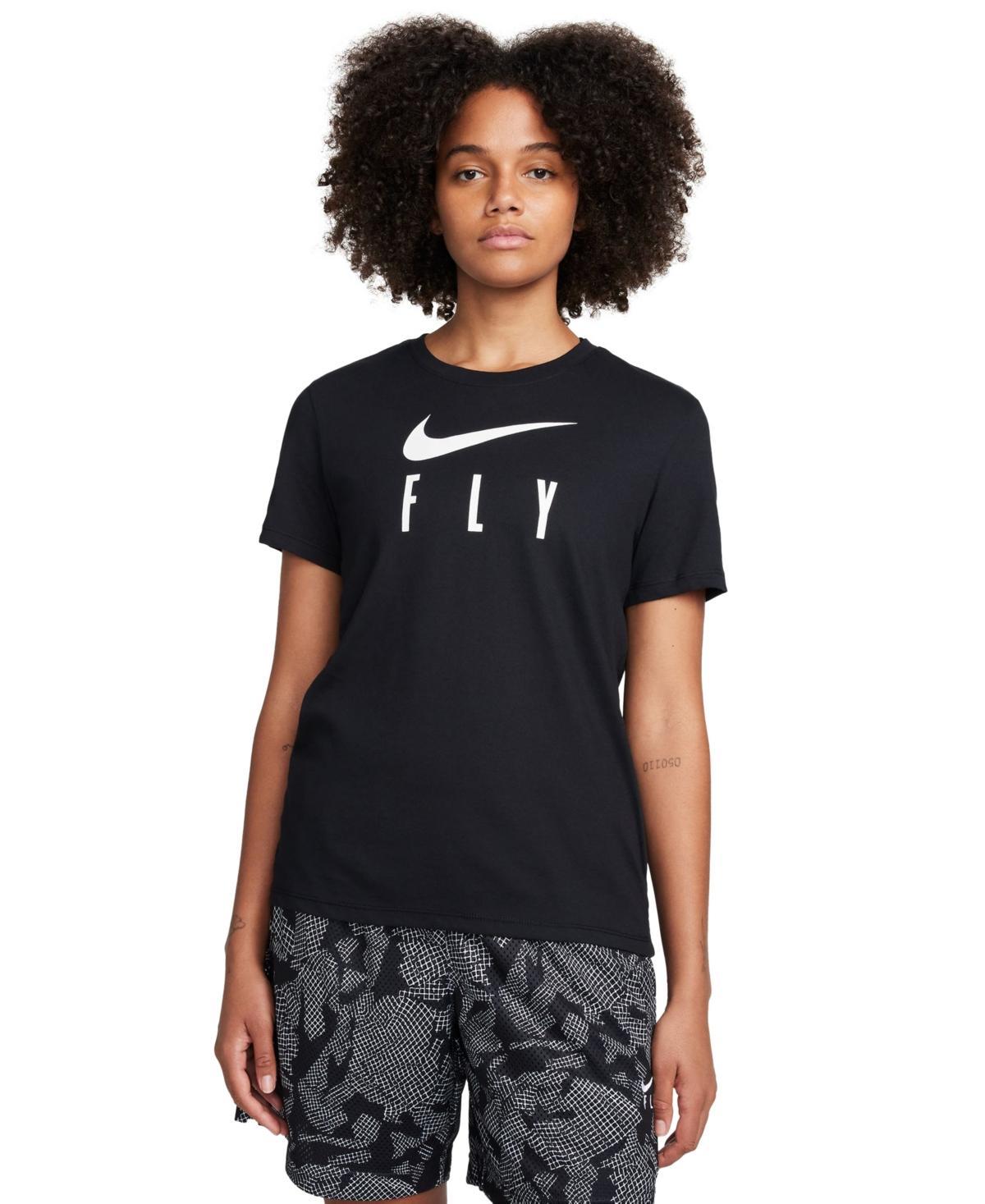 Nike Womens Swoosh Fly Dri-fit Crewneck Graphic T-Shirt Product Image