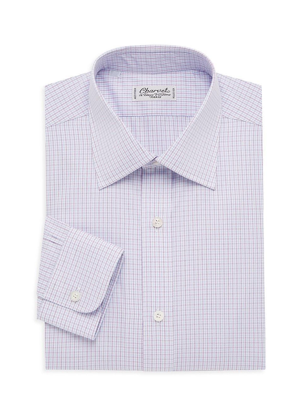 Mens Window Check Dress Shirt Product Image