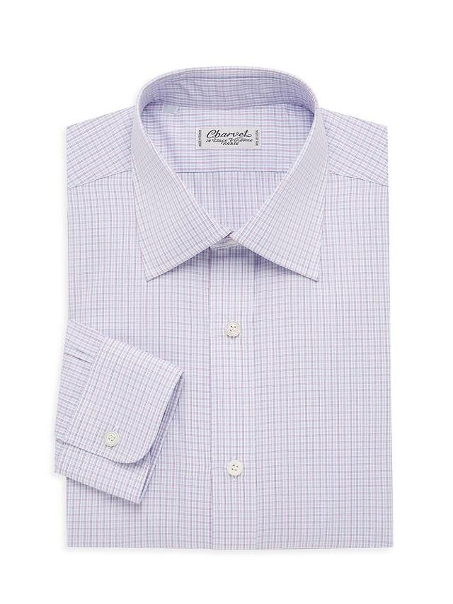 Mens Window Check Dress Shirt Product Image