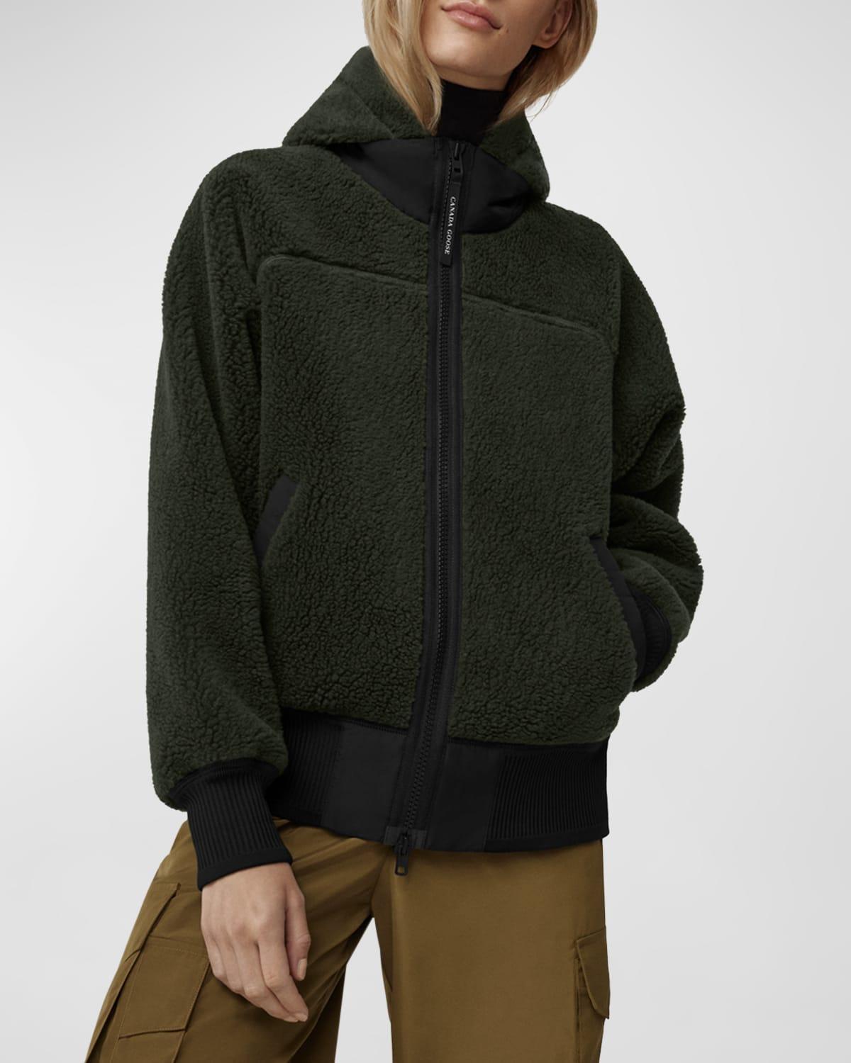 Canada Goose Simcoe Bonded High Pile Fleece Hooded Wool Blend Jacket Product Image