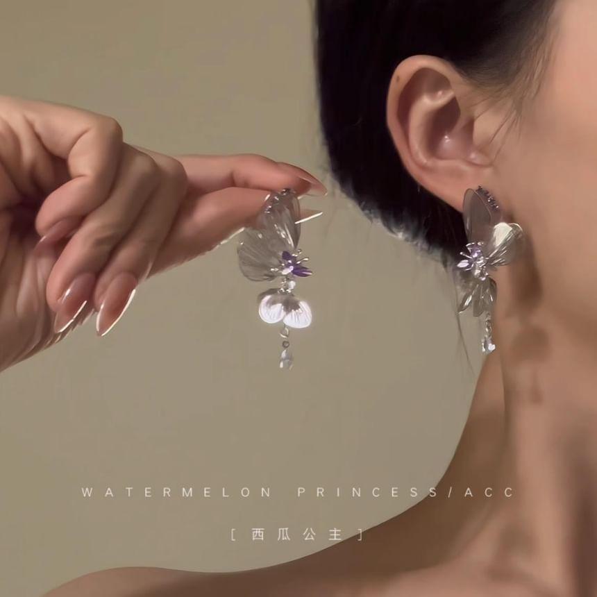 Butterfly Alloy Drop Earring Product Image