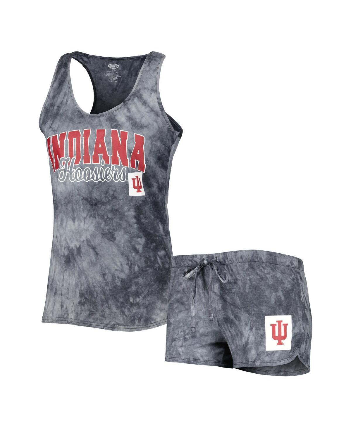 Womens Concepts Sport Charcoal Indiana Hoosiers Billboard Tie-Dye Tank Top and Shorts Sleep Set Product Image