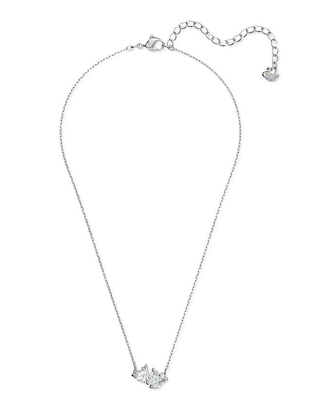 Womens Mesmera Rhodium-Plated Swarovski Crystal Heart Soul Necklace Product Image