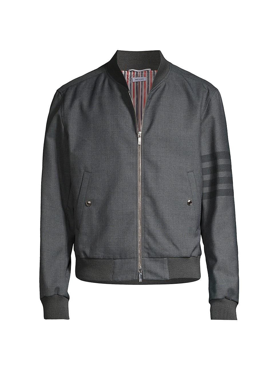 Mens Wool-Blend Blouson Bomber Jacket Product Image