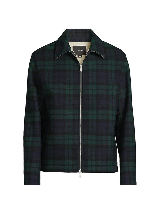 Mens Plaid Wool-Blend Jacket Product Image