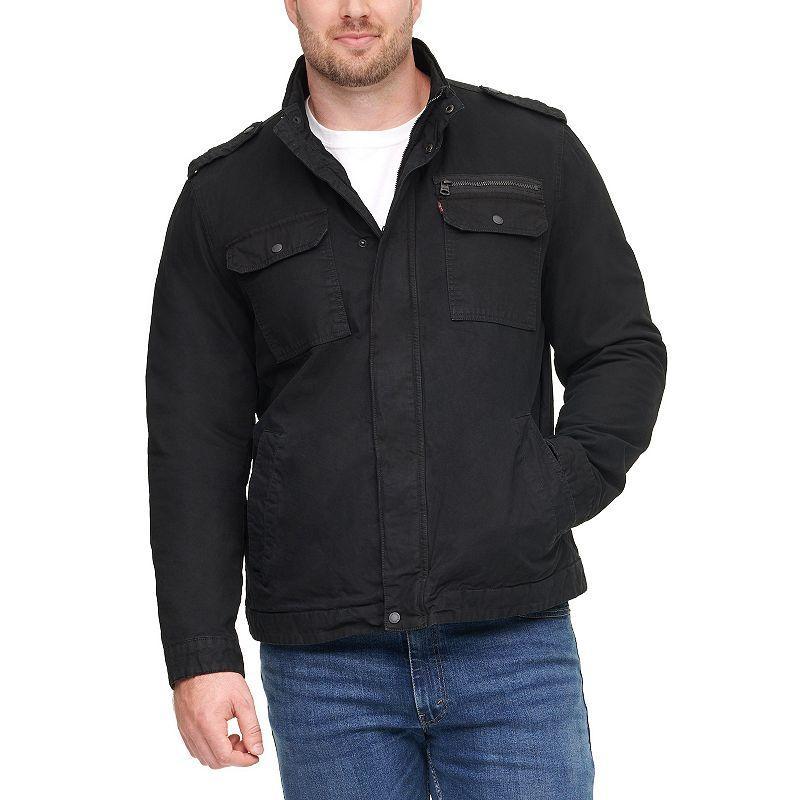 Big & Tall Levis Cotton Jacket, Mens Black Product Image