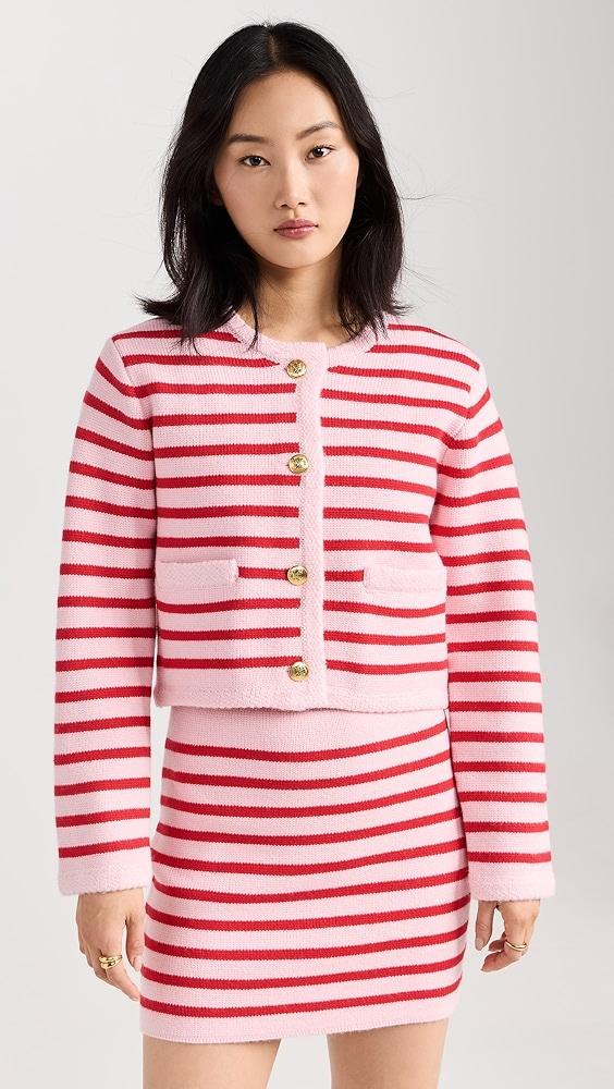 English Factory Knit Striped Sweater Cardigan | Shopbop Product Image