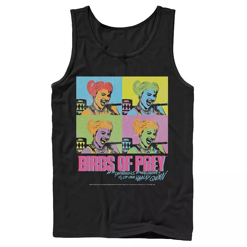 Mens DC Comics Birds Of Prey Harley Quinn Pop Art Panels Tank Top Product Image