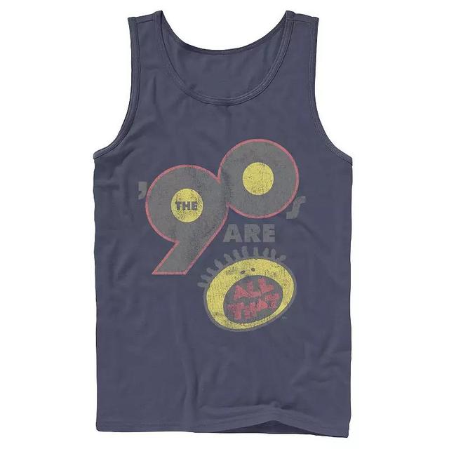 Mens Nickelodeon All That The Nineties Are Vintage Retro Graphic Tank Top Athletic Grey Product Image