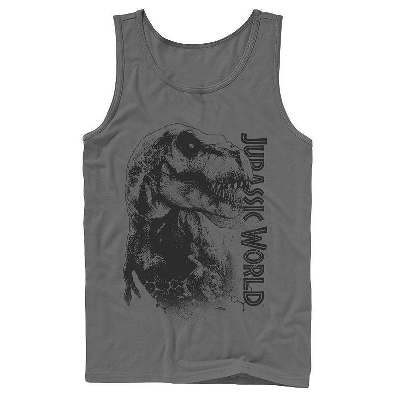 Mens Jurassic World T-Rex Close-Up Portrait Graphic Tank Top Product Image