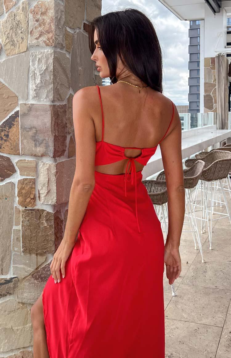 Kirrily Red Midi Dress Product Image