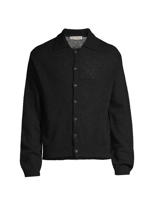 Mens Evening Alpaca-Blend Polo Cardigan Product Image