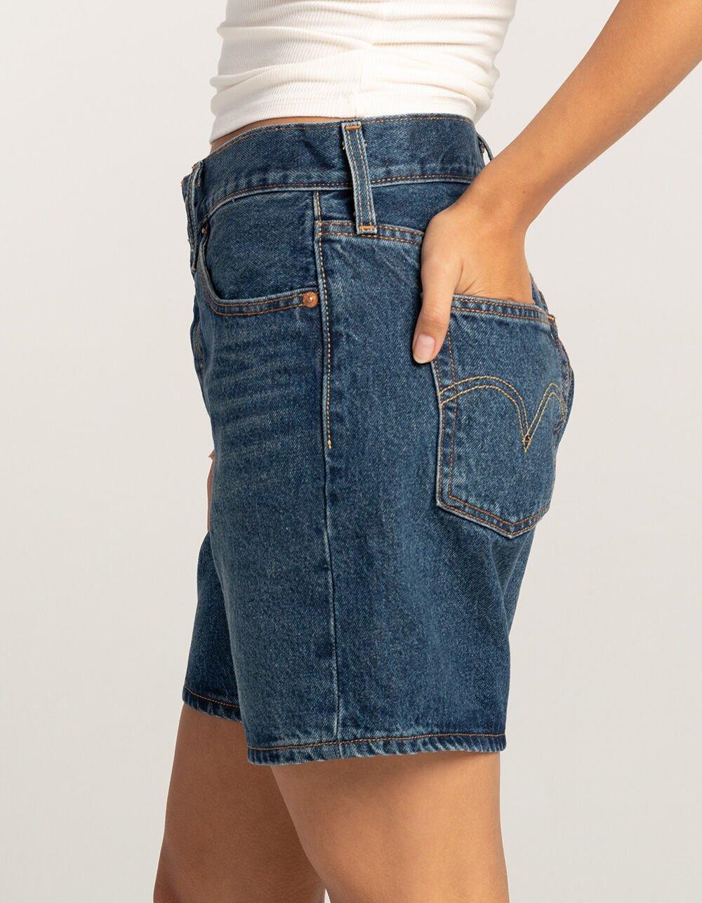 LEVI'S 501 Mid Thigh Womens Denim Shorts - Pleased To Meet You Product Image