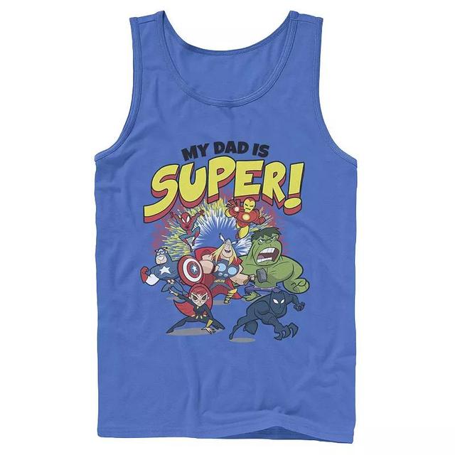 Mens Marvel Fathers Day My Dad Is Super Avengers Breakthrough Tank Top Product Image