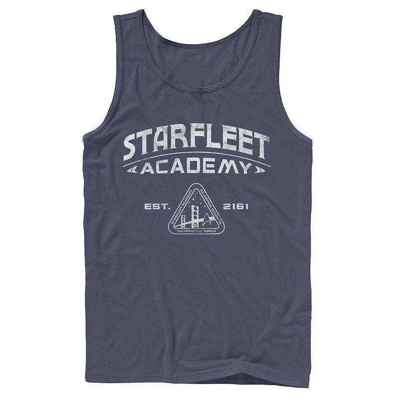 Mens Star Trek Starfleet Academy 2161 Vintage Tank Top Blue Product Image