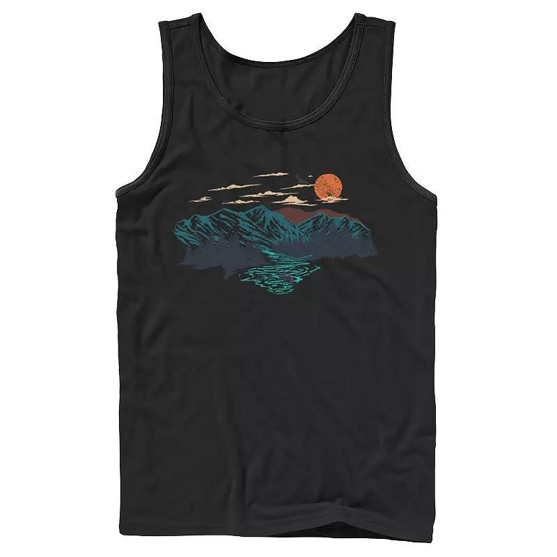 Mens The Great Outdoors Color Sketch Tank Black Product Image