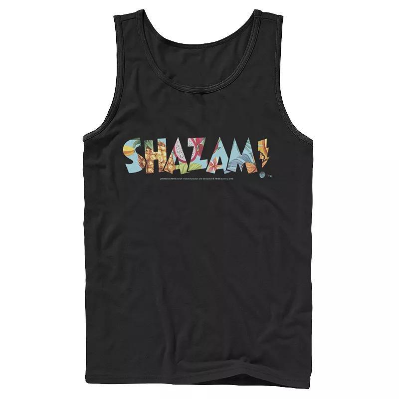 Mens DC Comics Shazam Dragon Fruit Logo Tank Top Blue Product Image