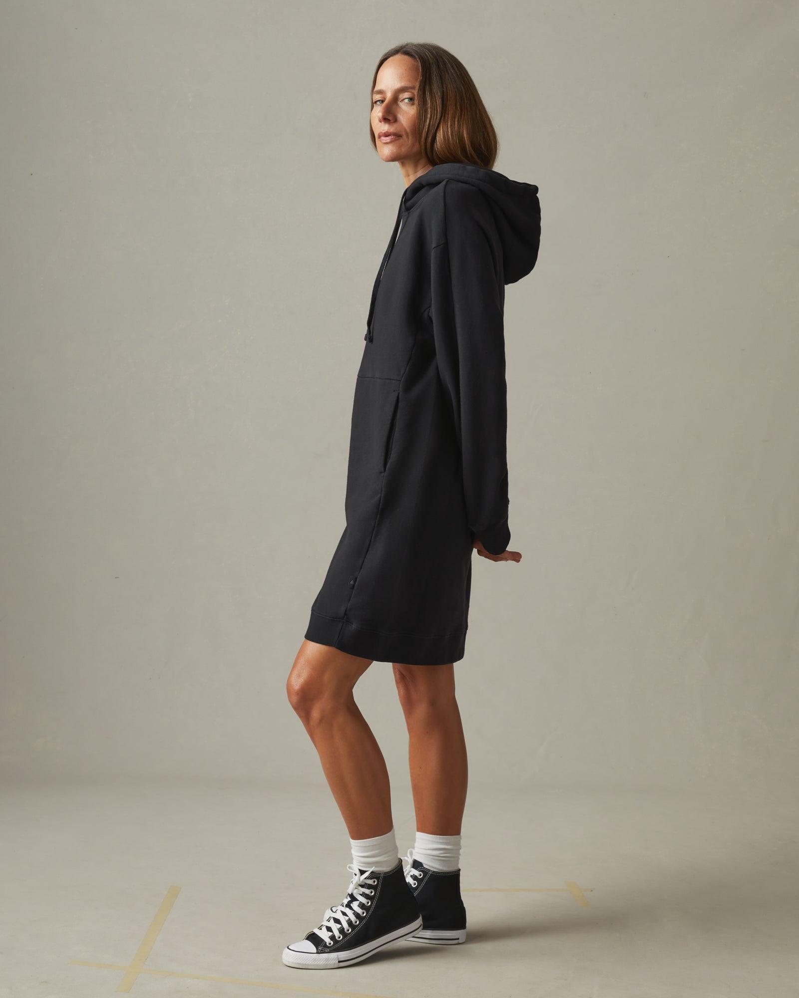 Premium Midweight Hooded Dress - Meteorite Female Product Image