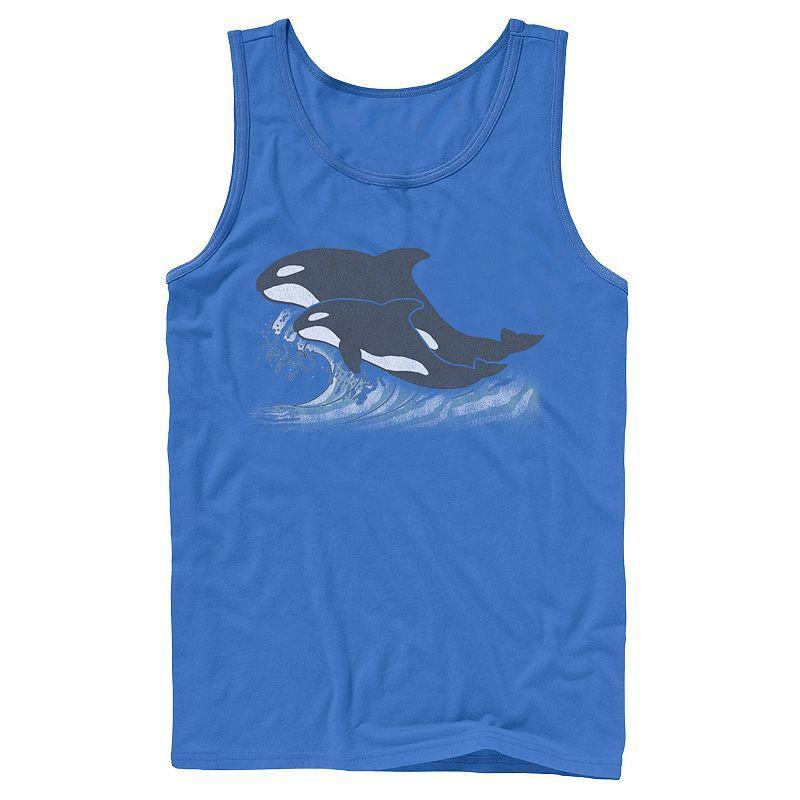 Mens Earth Day Orca Ocean Jump Tank Top Product Image