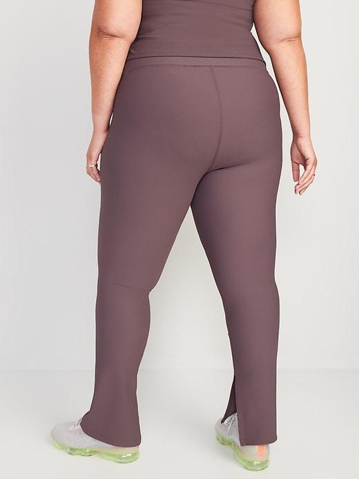 Extra High-Waisted PowerSoft Ribbed Flare Leggings Product Image