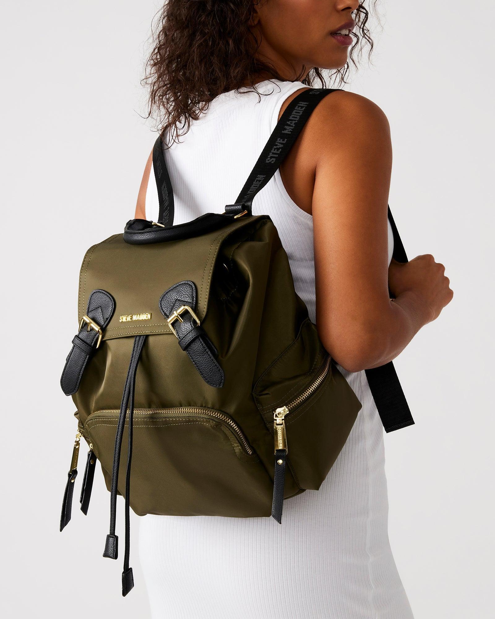 NYLON BACKPACK OLIVE Female Product Image