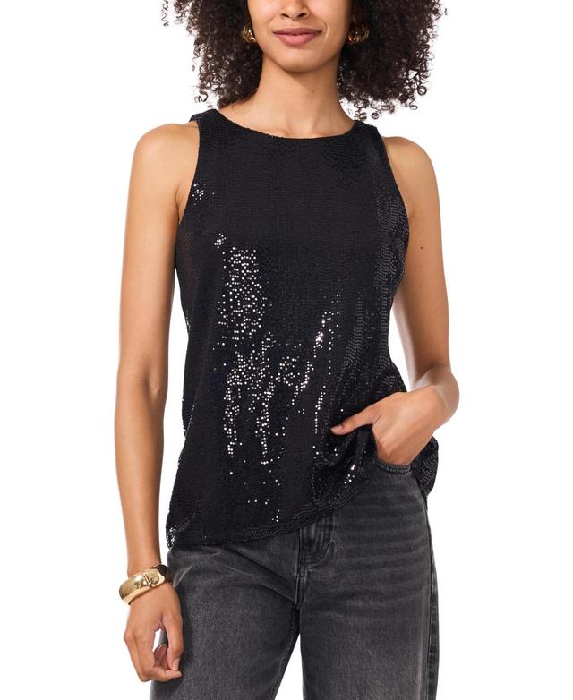 Vince Camuto Womens Sequin Sleeveless Top Product Image