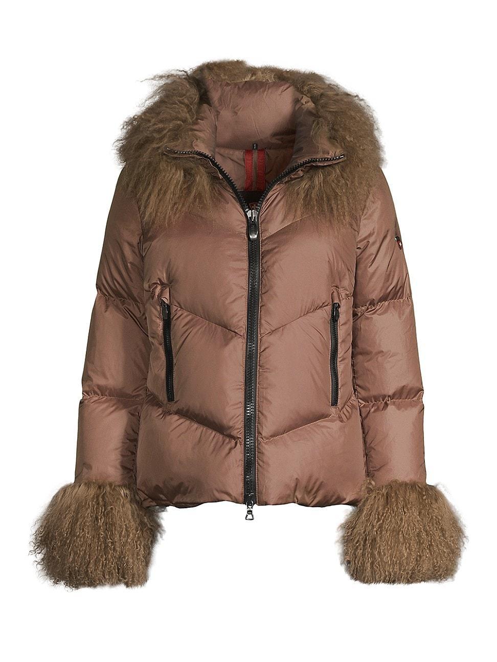 Womens Soll MQE Shearling-Trimmed Puffer Jacket Product Image