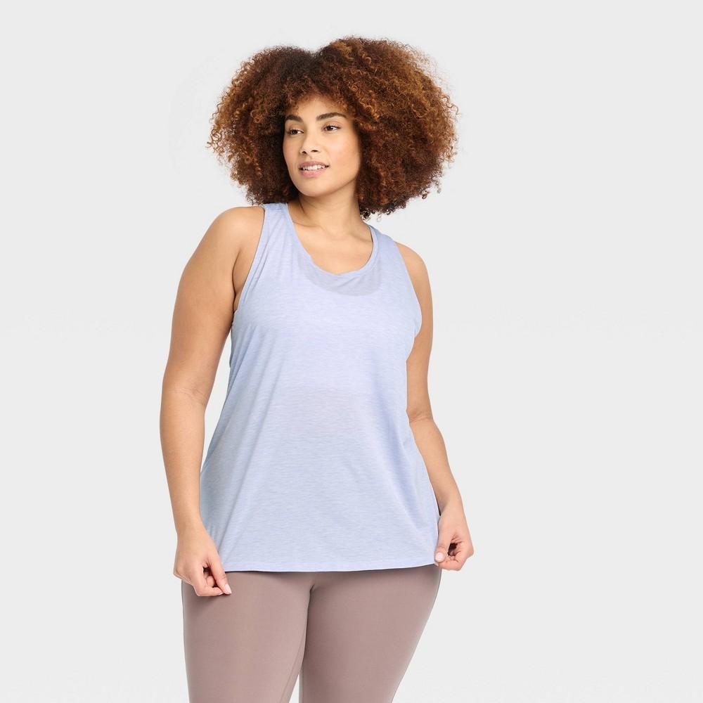 Womens Twist Back Legging Friendly Tank Top - All In Motion Lilac Purple 1X Product Image