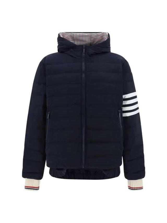 THOM BROWNE Down Jacket In Blue Product Image