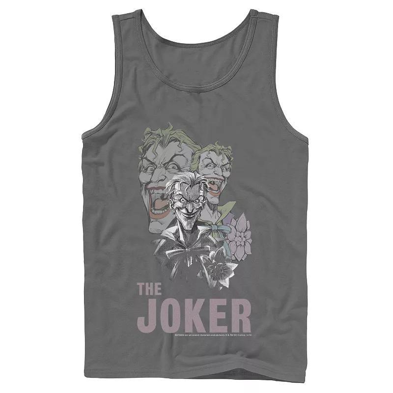 Mens DC Comics The Joker Collage Tank Top Grey Product Image