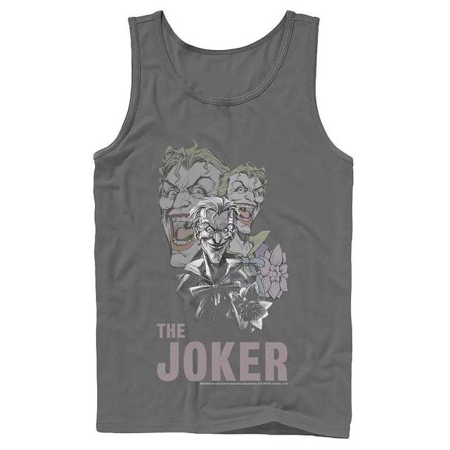 Mens DC Comics The Joker Collage Tank Top Grey Product Image