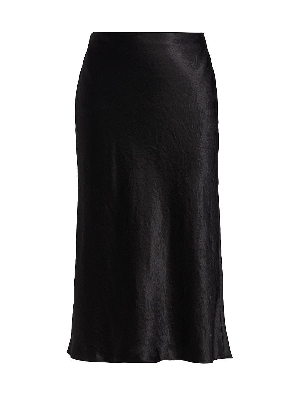 Womens Satin Midi-Skirt Product Image