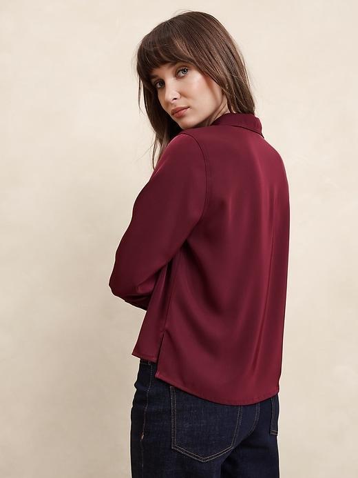 Silky Popover Blouse Product Image