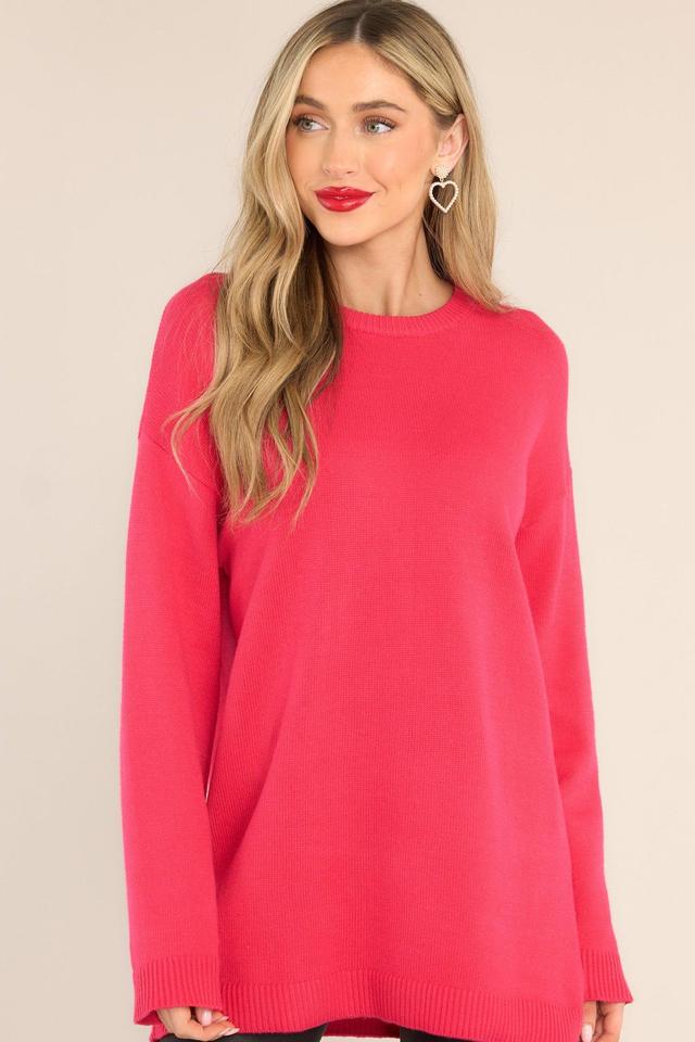 How I'm Feeling Hot Pink Sweater Product Image