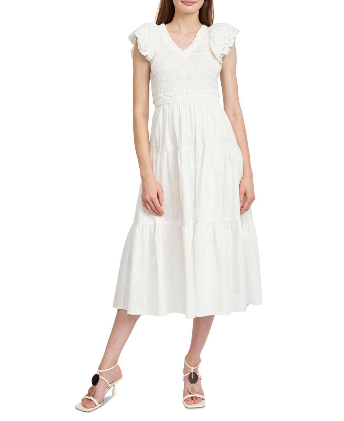 en saison Amaya Midi Dress (Off-White) Women's Dress Product Image