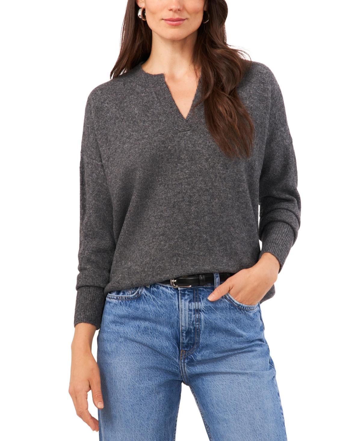 Vince Camuto Womens Dropped-Shoulder V-Neck Sweater product image