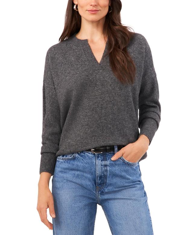 Vince Camuto Womens Dropped-Shoulder V-Neck Sweater Product Image